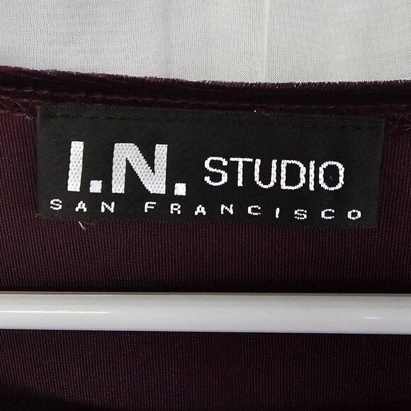 I.N. Studio Purple Velour Floral Glitter Maxi Dress Goth Romantic XL - Picture 9 of 10